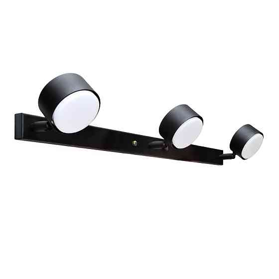 Настінний світильник MSK Electric Copter підсвічування дзеркал на три плафони GX53 NL 80400-3 BK чорний Одеса