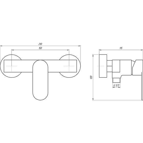 Змішувач для душу TOPAZ BARTS TB 07705-H36 Київ