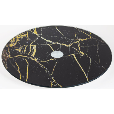 Тортовница Viva Marble поворотна низька 30 см Чорна (S3012/2-Z306) Винница - изображение 1