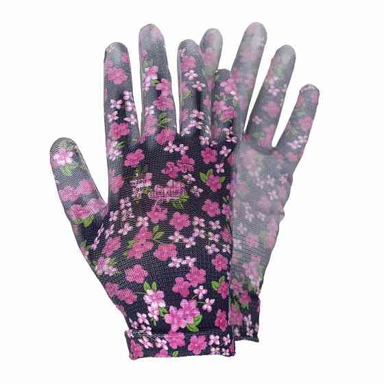 Перчатки трикотажные с частичным ПУ покрытием р8 (черные, манжет) SIGMA (9446501) Киев