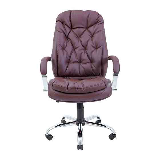 Офисное кресло руководителя Venice М1 Tilt Хром Кожа Lux Коричневый Киев