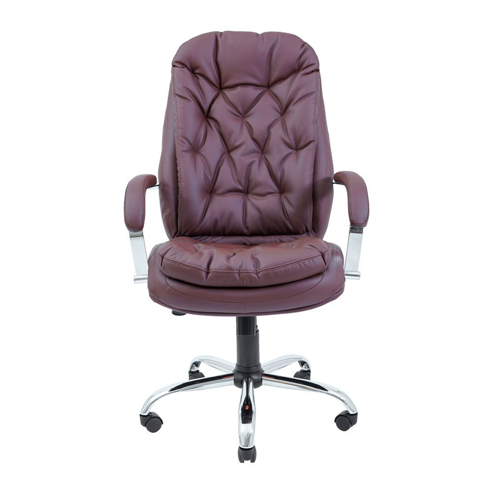 Офисное кресло руководителя Venice М1 Tilt Хром Кожа Lux Коричневый Киев - изображение 2