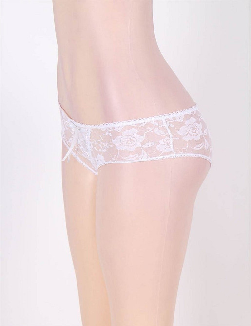 Сексуальные белые кружевные трусики Star Night с открытым доступом, M/L Sex Aura Киев - изображение 4