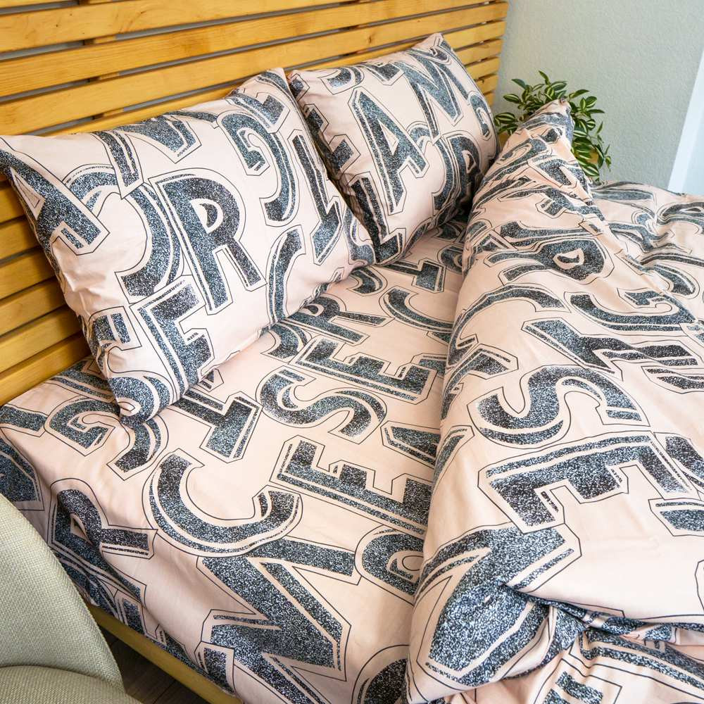 Комплект постельного белья двуспальный Сатин Амстердам 125 г/м2 YouStar (Бежевый) 2 х 50х70 Сумы - изображение 4