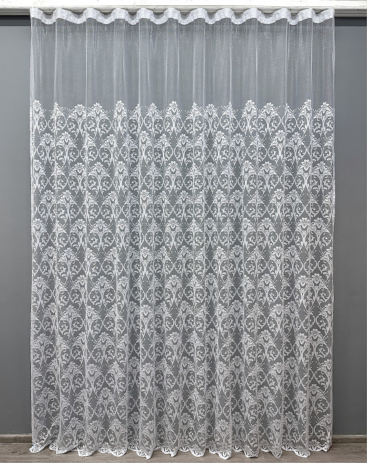 Тюль VR-Textil 1202т Преміум Жакард Білий 400х270 см (42-1206) Київ - фото 2