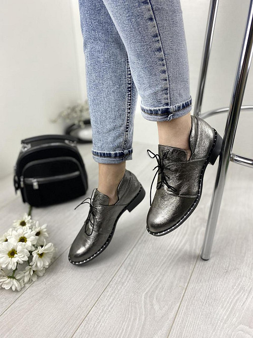 Sothby 's Туфлі жіночі Sothby 's T-586/2 срібні (весна-осінь, шкіра натуральна) (3462) Коломыя - изображение 5