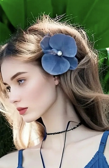 Затискач для волосся Орхідея Синій Сміла - фото 6