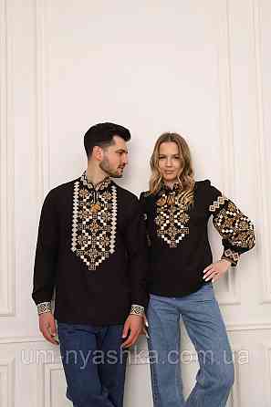 Чоловіча чорна вишиванка Яромир Кривий Ріг