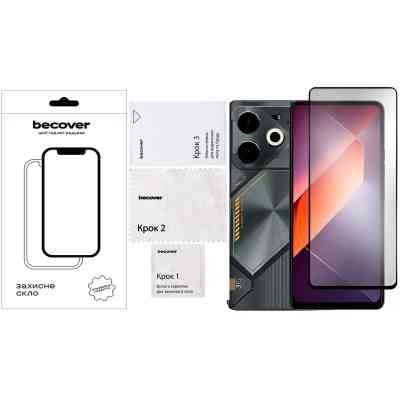 Стекло защитное BeCover Tecno POVA 6 (LI7) Black (711580) Винница