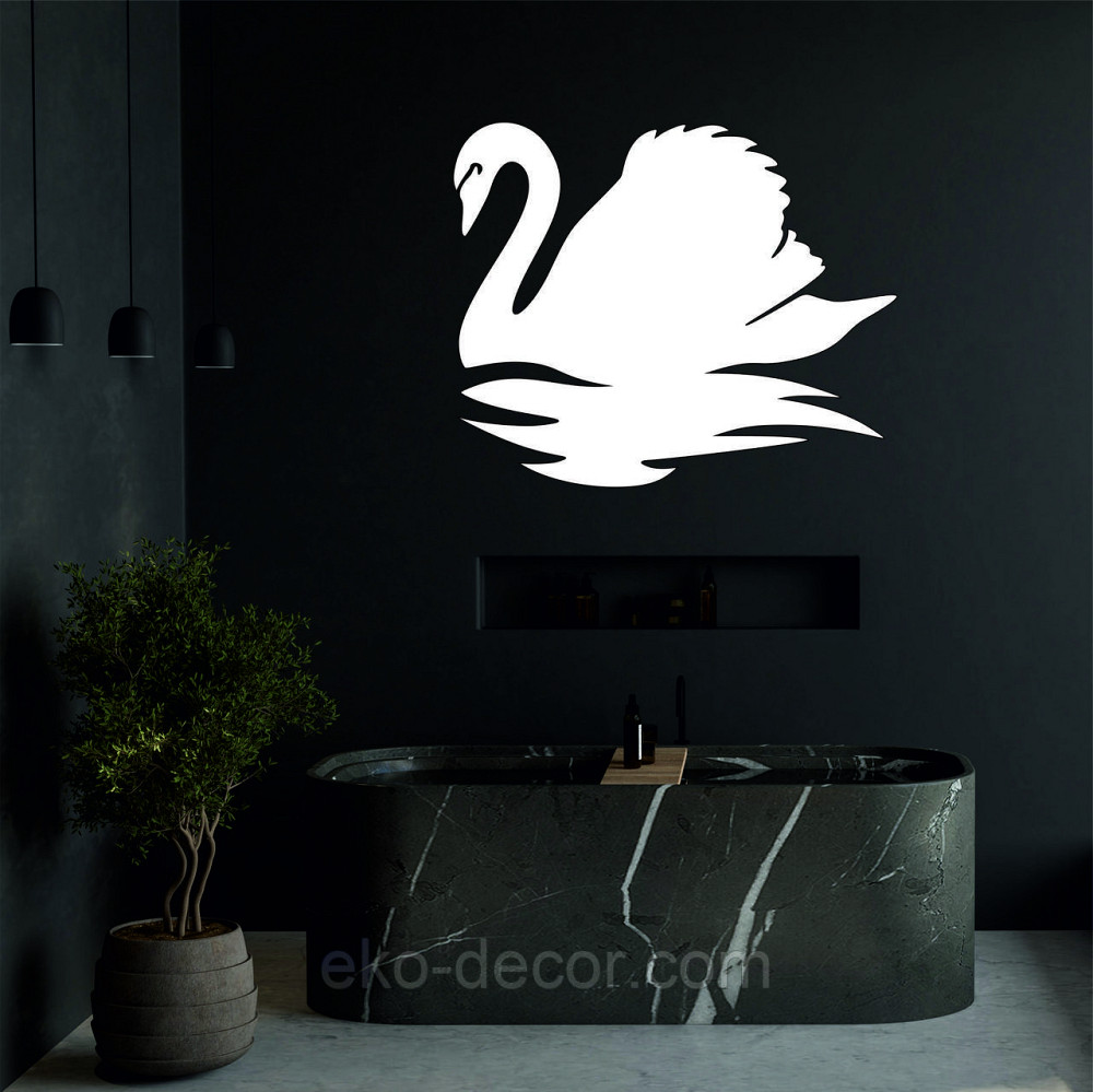 Декоративне настінне Панно «Лебідь», Декор на стіну 70*57 см, Білий Київ - фото 3