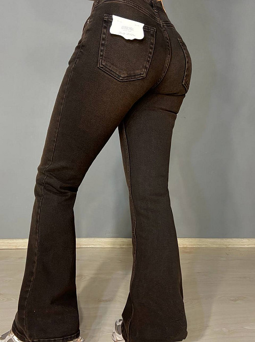 Джинси жіночі Ambrossa 602-1 кльош flared jeans коричневі, коричневий, 28, 28, 76 см, 103 см Київ - фото 8