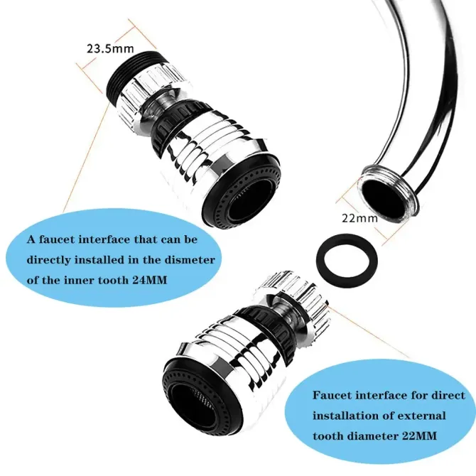 Економник води Water Saver, насадка на кран (аератор) 4645 - скоротите витрату води до 70% Київ - фото 7