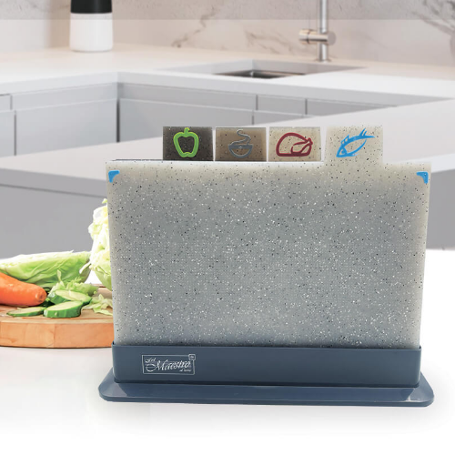 Набір дошок кухонних (4 дошки + підставка) пластик MR-1787TG Maestro Житомир