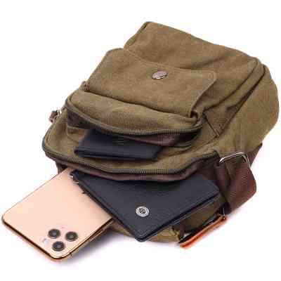 Сумка Vintage З текстилю Оливкова (22219) Вінниця