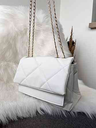 Сумка женская вечерняя нарядная бежевая дамская сумочка на цепочке сумки женские Белый Киев