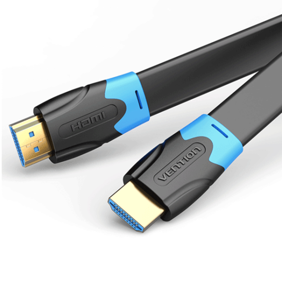 Плоский HDMI-кабель Vention 1.5 м, черный Киев
