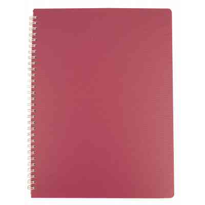 Тетрадь Buromax BARK A4 60 листов, клетка пластиковая обложка Малиновый (BM.24454154-29) Винница