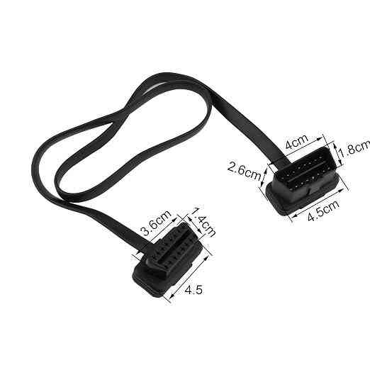Автомобільний подовжувальний кабель OBD-II/OBD2 24см Луцк