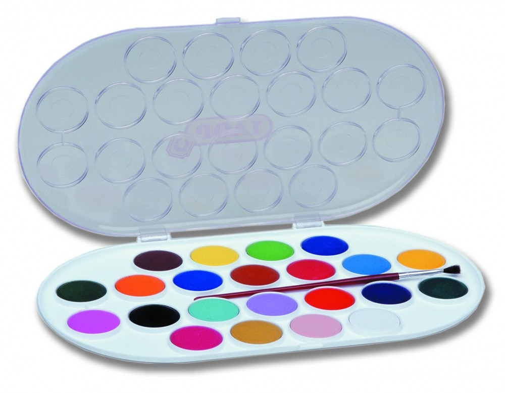 Фарби акварельні Jovi, 22 кольори в комплекті з пензликом (830/22) Київ - фото 1