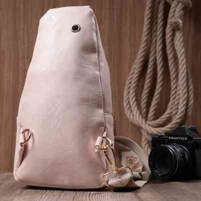 Сумка Vintage Жіноча слінг через плече з екошкіри Рожева (22750) Вінниця