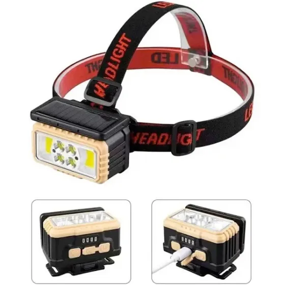 Ліхтар налобний Type-C Solar із сенсорним датчиком Bailong LY-805S Одеса