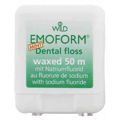 Зубная нить Dr. Wild Emoform вощенная c фторидом натрия и мятой 50 м (7611841138604) Винница