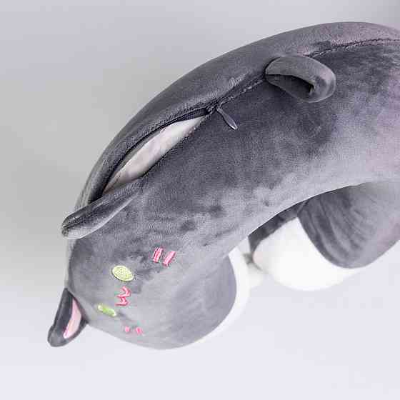 Yiwu Подушка для шиї Kitty U-подібна темно-сіра HP-56-11BG Коломыя