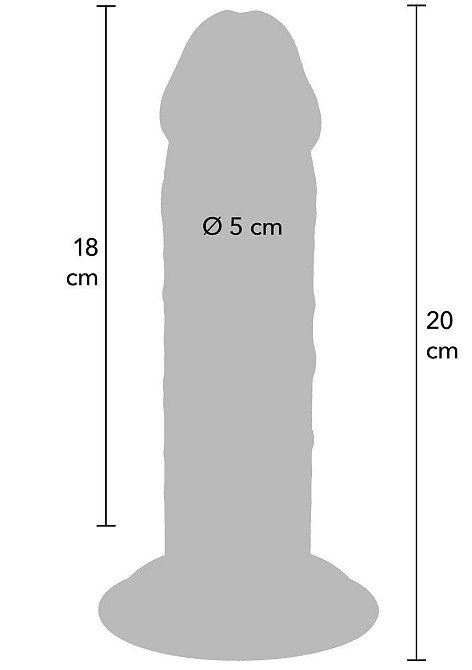 Фалоімітатор реалістичний на присосці TOY JOY Deluxe Dual Density, 20 × 5 см Sex Aura Київ - фото 10