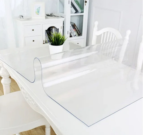 Мягкое стекло Прозрачная силиконовая скатерть на стол Soft Glass Защита для мебели 3.7х1.0 м Толщина 1.5мм Винница - изображение 6