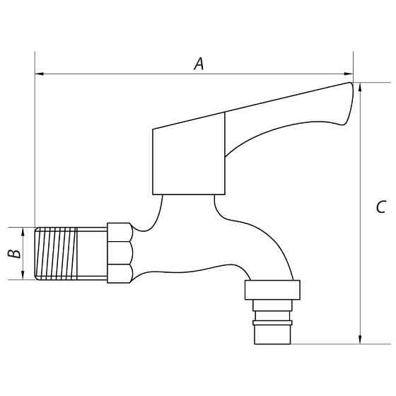 Кран для холодной воды поливочный 1/2 Mixxus BIB-02 (нержавеющая сталь) (SS0051) Черновцы