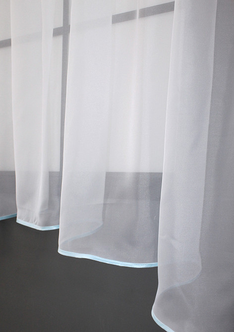 Кухонна гардина VR-Textil № 036к арка білий з блакитним 280х170 см (52-0695) Київ - фото 5