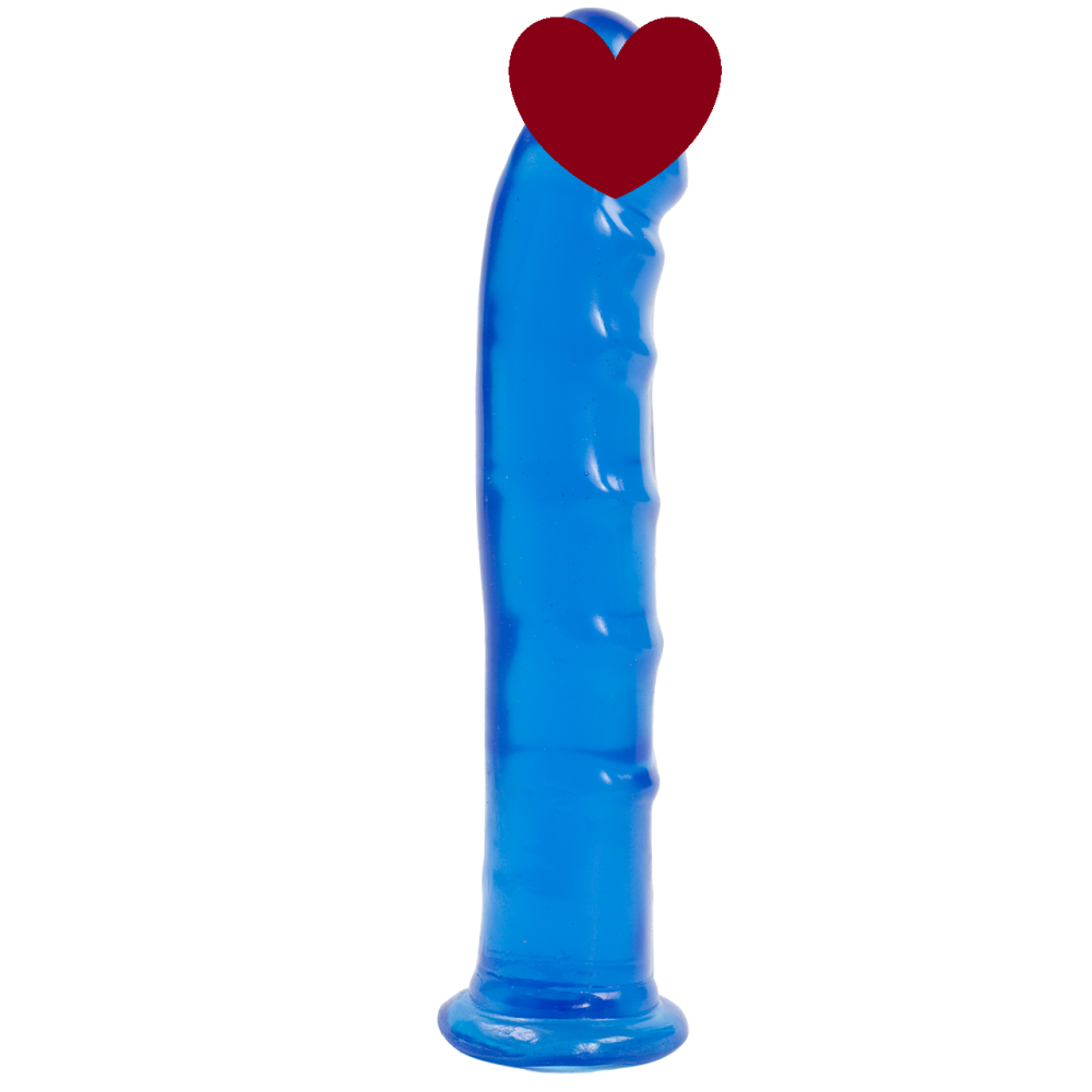 Фаллоимитатор Doc Johnson Jelly Jewels Dong & Suction Cup Blue, диаметр 3,6см, антибактериальный ПВХ Sex Aura Киев - изображение 1