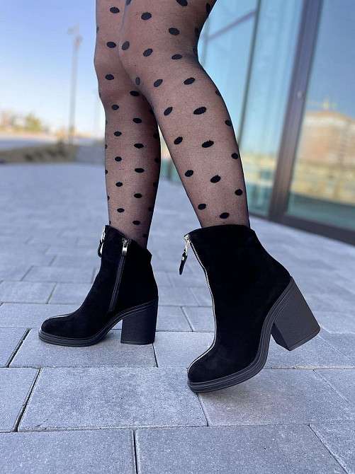 Lexi Жіночі черевики Lexi чорні натуральна замша каблук 9см (3048/1) Коломия - фото 5