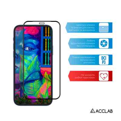 Стекло защитное ACCLAB Full Glue ESD Apple Iphone 12/12 Pro (1283126532153) Винница