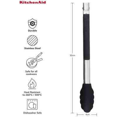 Щипці кухонні KitchenAid Universal, 30,9 см, чорний (KQG205OHOBE) Вінниця