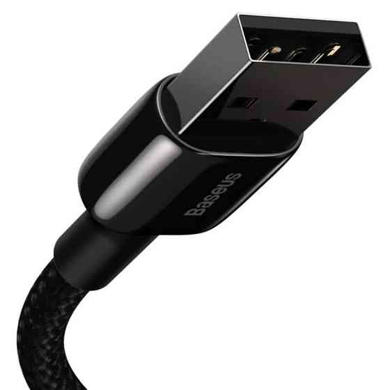 Кабель Baseus Tungsten Gold Fast Charging Data Cable USB to iP 2.4A 2m Black CALWJ-A01 Одеса