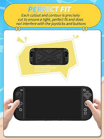 Чохол для Nintendo Switch 2 Case Split Чорний TPU Grip PC задня панель протиковзкий відведення тепла Київ