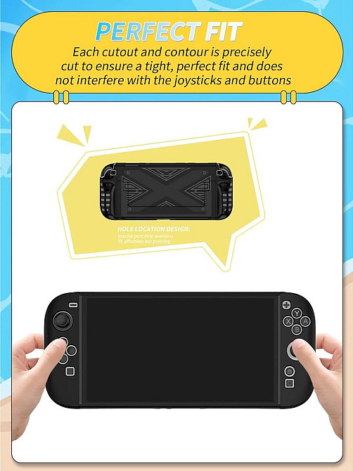 Чохол для Nintendo Switch 2 Case Split Чорний TPU Grip PC задня панель протиковзкий відведення тепла Київ - фото 4