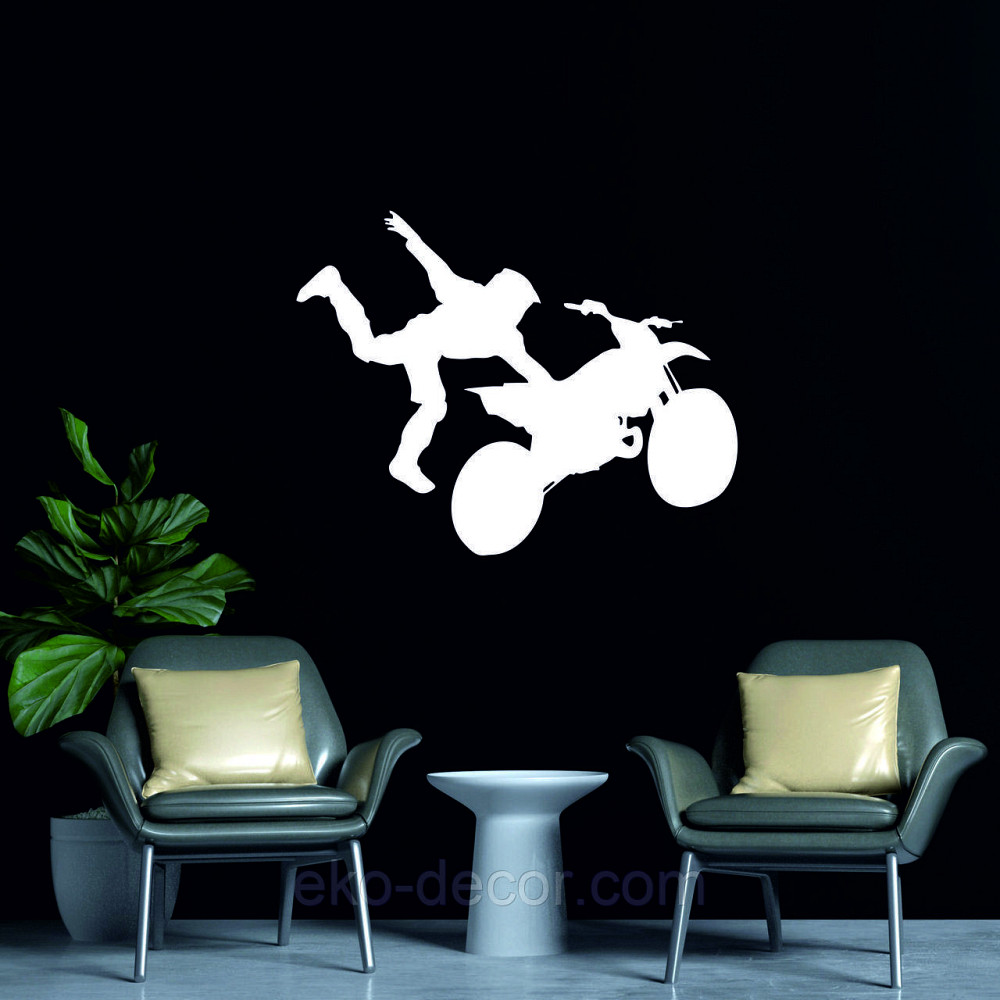 Декоративное настенное Панно «Мотофристайл», Декор на стену 90*70 см, Белый Киев - изображение 2