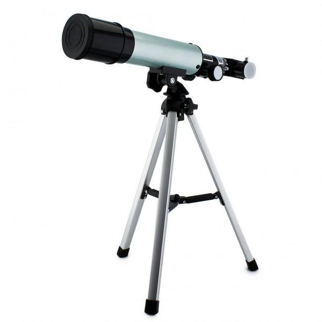 Телескоп A36050 зі змінною кратністю, металевий корпус, сріблястий колір, для початківців і дітей Одеса - фото 1