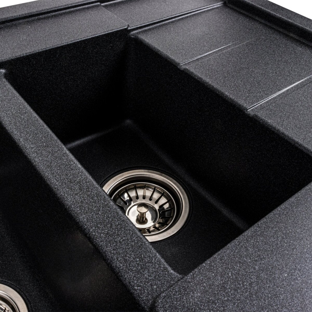 VALESO Гранітна мийка для кухні VALESO TOSKANA 7850W матова Карбон Киев - изображение 7