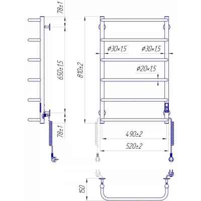 Сушарка для рушників MARIO Стандарт НР-І (2.3.0215.10.P) Вінниця