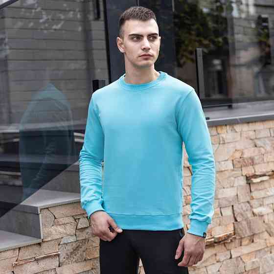 Світшот чоловічий однотонний яскравий ментол Pobedov 001 Київ