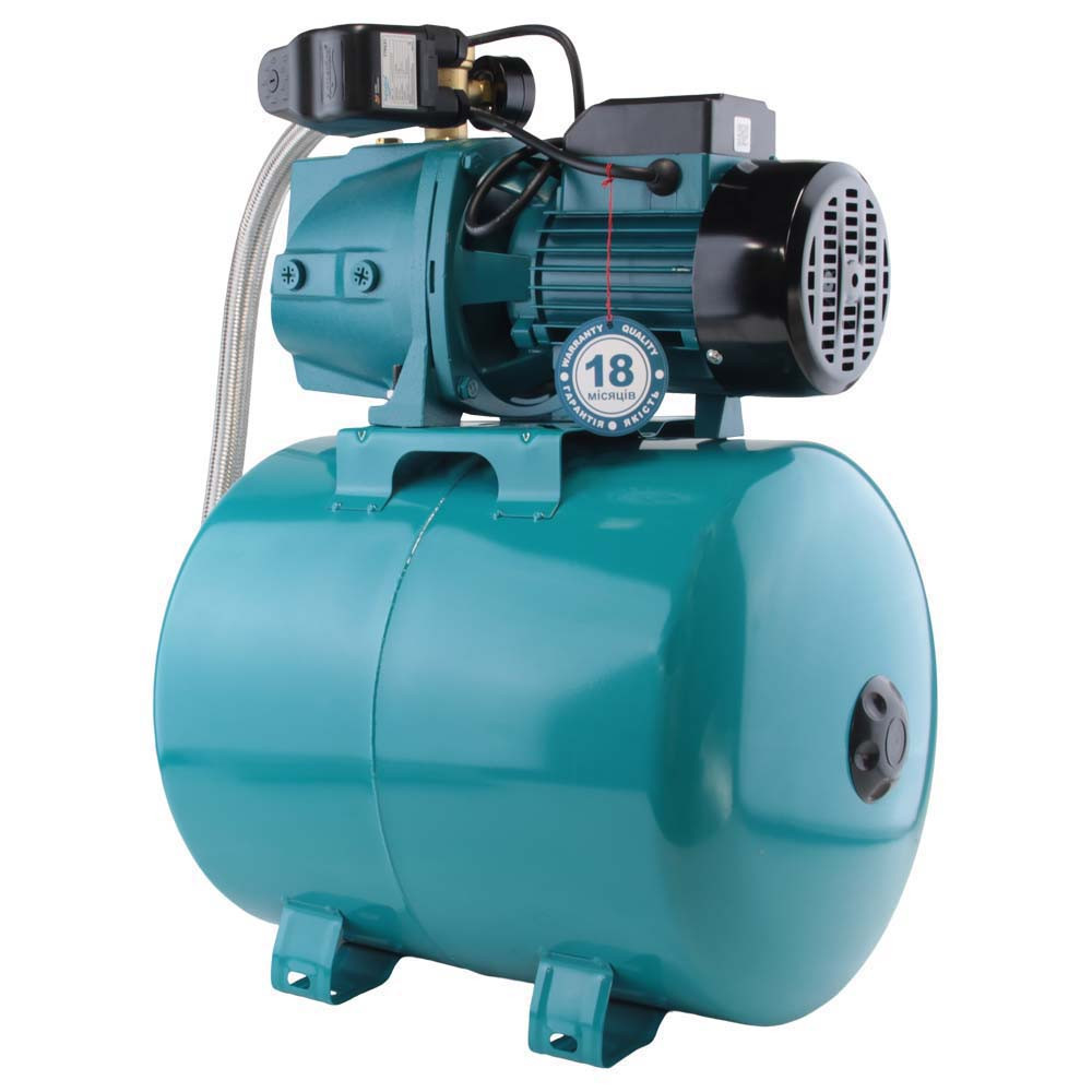 LEO Станция 1.1кВт Hmax 55м Qmax 80л/мин (самовсасывающий насос) 50л Украина LEO (775325/50) Коломыя - изображение 2