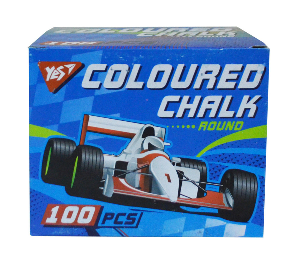 Крейда кольорова 100 шт. "Yes" Full power кругла, 400338, шт Київ - фото 1
