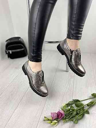 D and V Туфлі жіночі D and V 2708 срібні (весна-осінь, шкіра натуральна) (2235) Коломыя