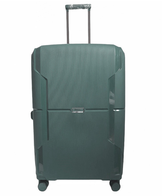 Чемодан пластиковый AIRTEX 245 большой 77 см серо-синий Киев - изображение 1