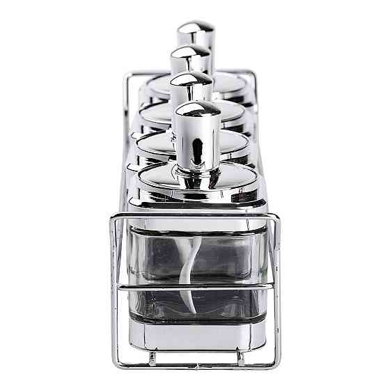 Набір банок для сипучих продуктів 4 штуки 350 мл скляні на підставці HP-1340 Київ