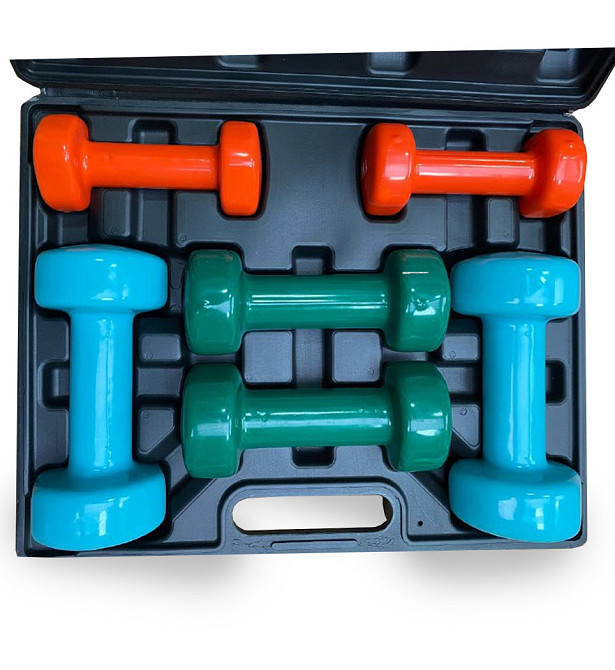 Набір гантелей в кейсі 12 кг. PowerPlay 4118 Fitness Dumbells (2шт.*1кг. 2шт.*2кг. 2шт.*3кг.) Кам'янське - фото 3