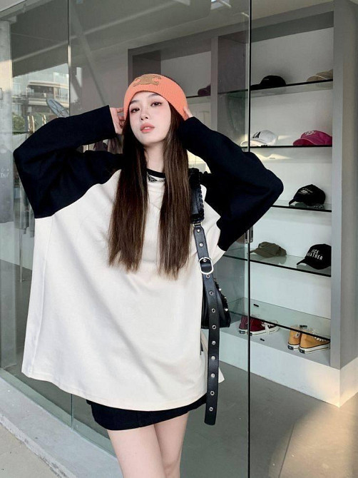 Жіночий повсякденний оверсайз лонгслів з двонитки Одеса - фото 7